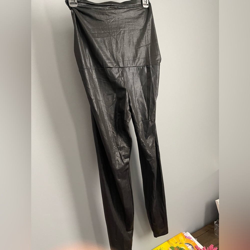 pleather leggings - maternity  **bundle discount on all maternity items**